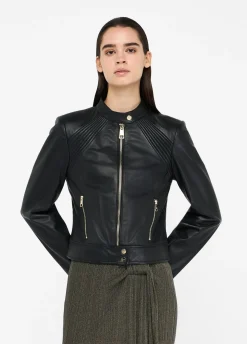 Liu Jo Cazadora motera de piel-Mujer Chaquetas