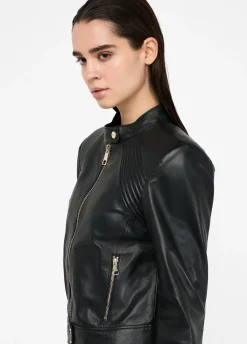 Liu Jo Cazadora motera de piel-Mujer Chaquetas