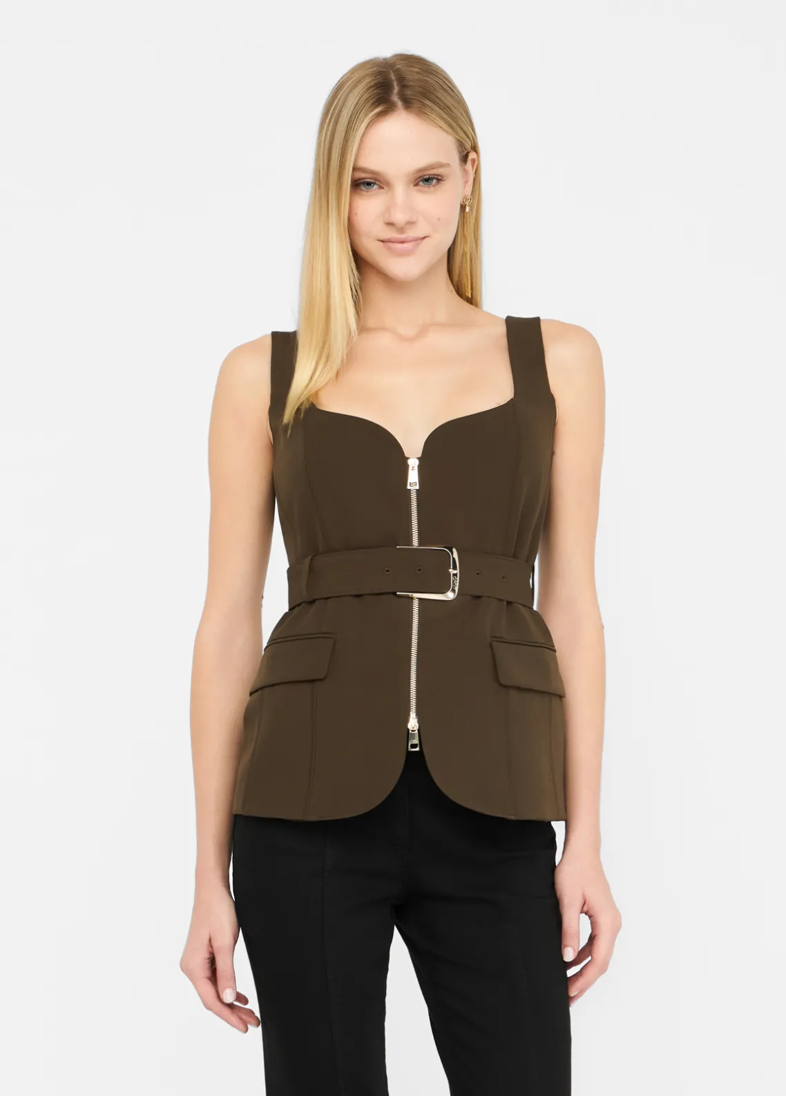 Liu Jo Chaleco con cremallera-Mujer Chaquetas