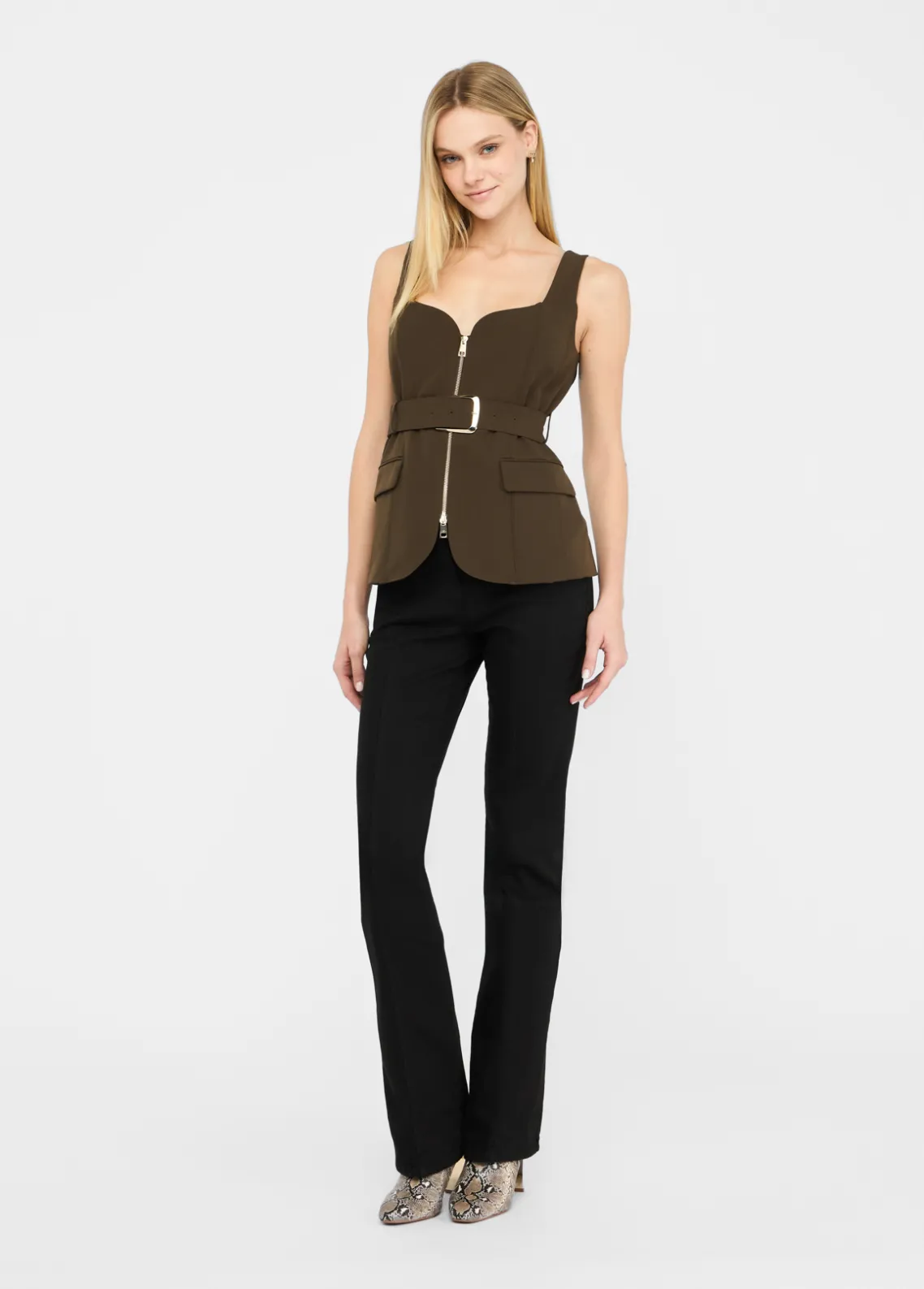 Liu Jo Chaleco con cremallera-Mujer Chaquetas