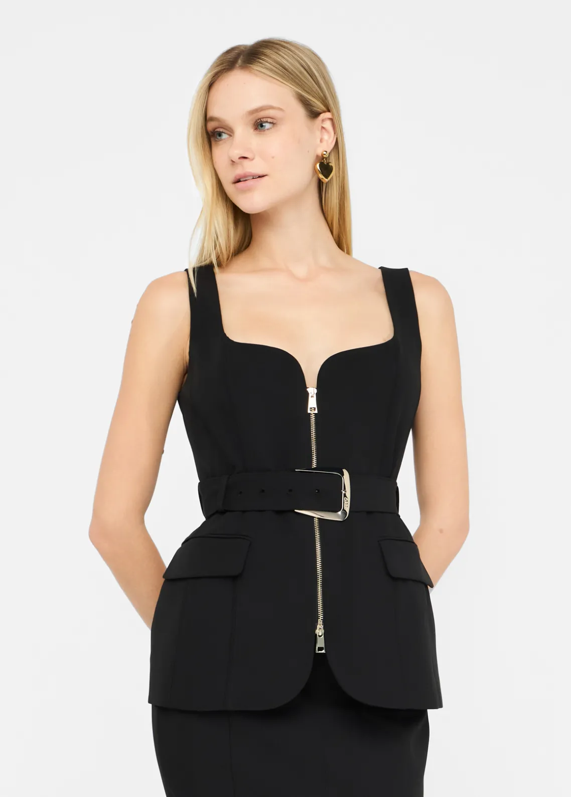 Liu Jo Chaleco con cremallera-Mujer Chaquetas