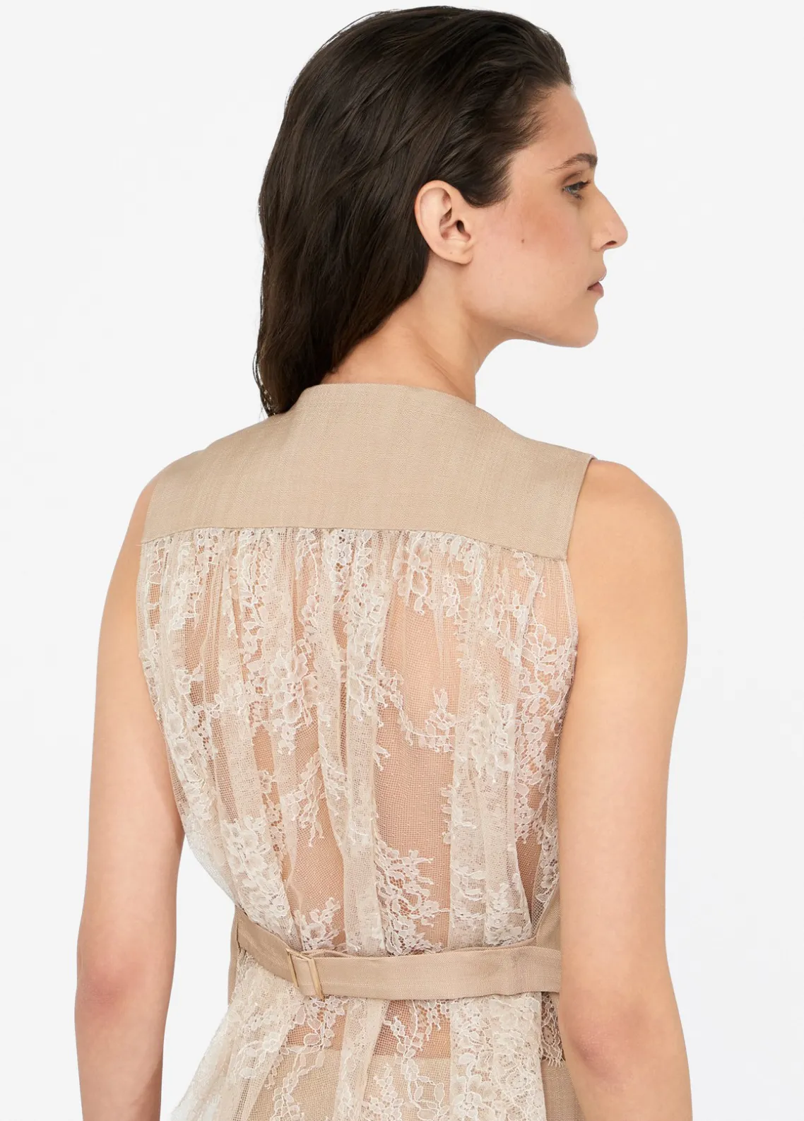 Liu Jo Chaleco con detalle de encaje-Mujer Chaquetas|Tailleur