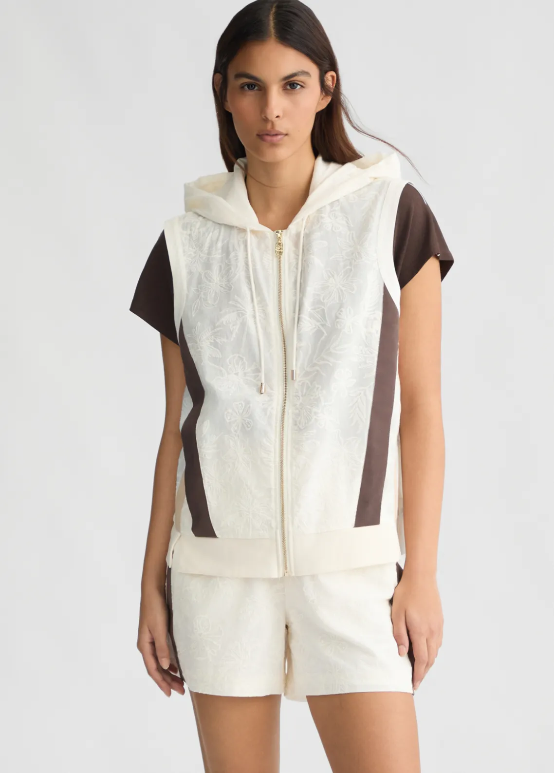 Liu Jo Chaleco de algodón con bordados-Mujer Ropa Deportiva|Chaquetas