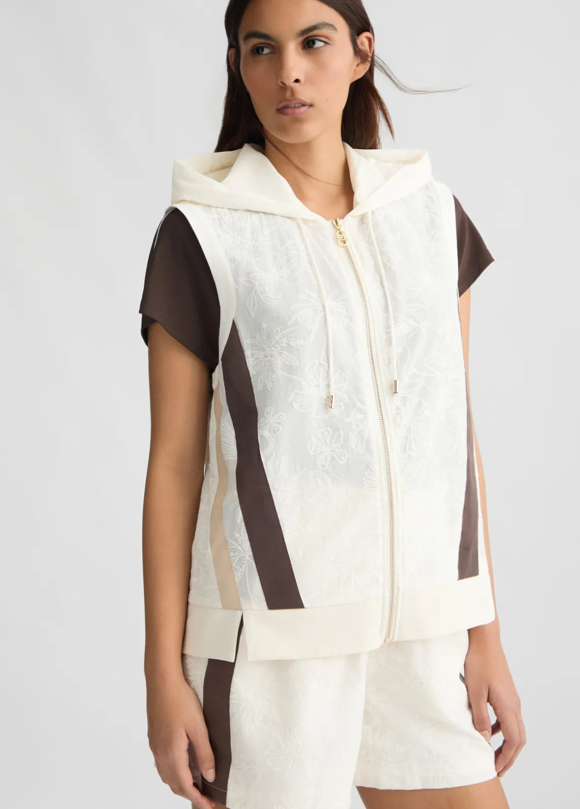 Liu Jo Chaleco de algodón con bordados-Mujer Ropa Deportiva|Chaquetas