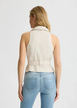Liu Jo Chaleco de doble botonadura con cinturón-Mujer Chaquetas