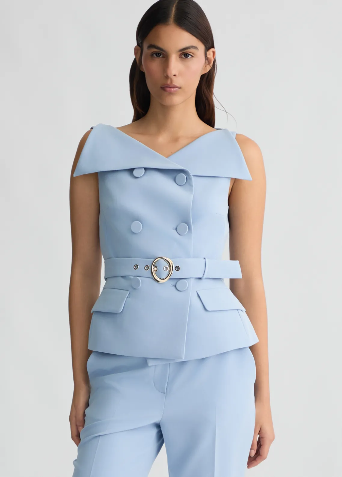 Liu Jo Chaleco de doble botonadura con cinturón-Mujer Chaquetas|Tailleur