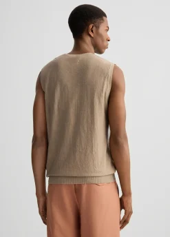 Liu Jo Chaleco de lino y algodón-Hombre Jerséis Y Sudaderas