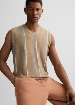 Liu Jo Chaleco de lino y algodón-Hombre Jerséis Y Sudaderas