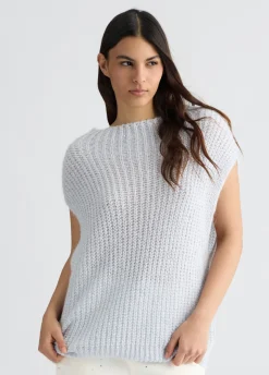 Liu Jo Chaleco de mohair con lentejuelas-Mujer Cárdigans Y Jerséis