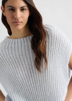 Liu Jo Chaleco de mohair con lentejuelas-Mujer Cárdigans Y Jerséis