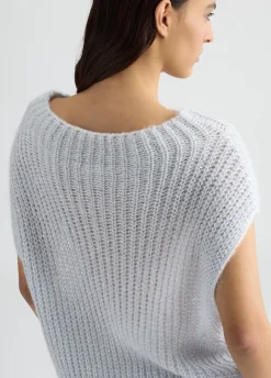 Liu Jo Chaleco de mohair con lentejuelas-Mujer Cárdigans Y Jerséis