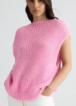 Liu Jo Chaleco de mohair con lentejuelas-Mujer Cárdigans Y Jerséis