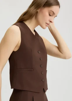 Liu Jo Chaleco elegante de sarga-Mujer Chaquetas|Tailleur