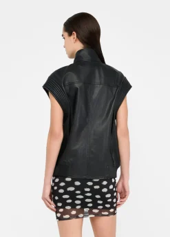 Liu Jo Chaleco oversize de piel-Mujer Chaquetas