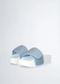 Liu Jo Chanclas de denim con plataforma y strass-Mujer Mocasines