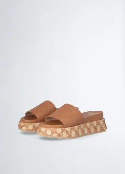 Liu Jo Chanclas de rafia con plataforma-Mujer Mocasines