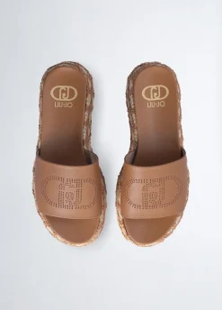 Liu Jo Chanclas de rafia con plataforma-Mujer Mocasines