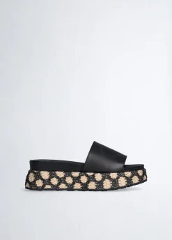 Liu Jo Chanclas de rafia con plataforma-Mujer Mocasines