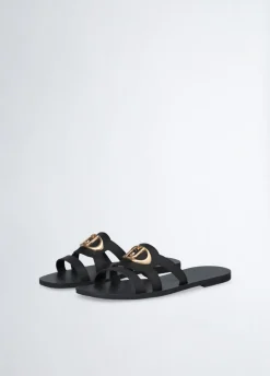 Liu Jo Chanclas planas con logotipo-Mujer Mocasines|Sandalias