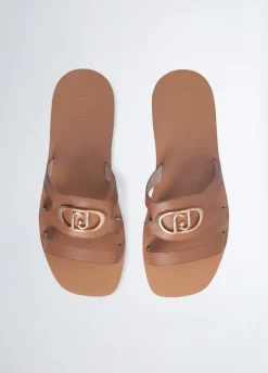 Liu Jo Chanclas planas con logotipo-Mujer Mocasines|Sandalias