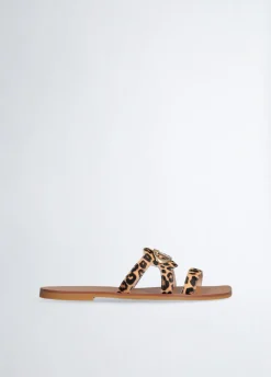 Liu Jo Chanclas planas de piel de potro-Mujer Mocasines|Sandalias