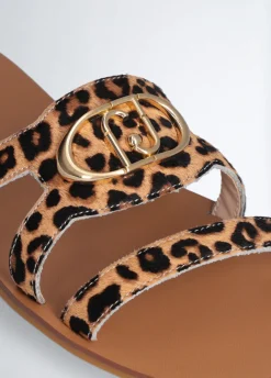 Liu Jo Chanclas planas de piel de potro-Mujer Mocasines|Sandalias