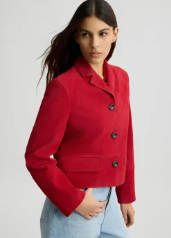 Liu Jo Chaqueta boxy de ante-Mujer Chaquetas