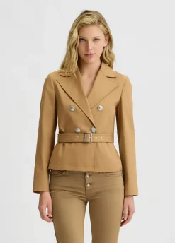 Liu Jo Chaqueta de algodón con cinturón-Mujer Abrigos Y Chalecos
