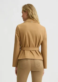 Liu Jo Chaqueta de algodón con cinturón-Mujer Abrigos Y Chalecos