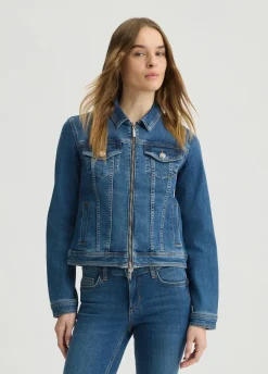 Liu Jo Chaqueta de denim con cremallera-Mujer Abrigos Y Chalecos|Chaquetas