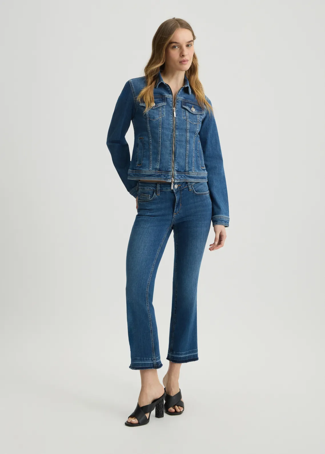Liu Jo Chaqueta de denim con cremallera-Mujer Abrigos Y Chalecos|Chaquetas
