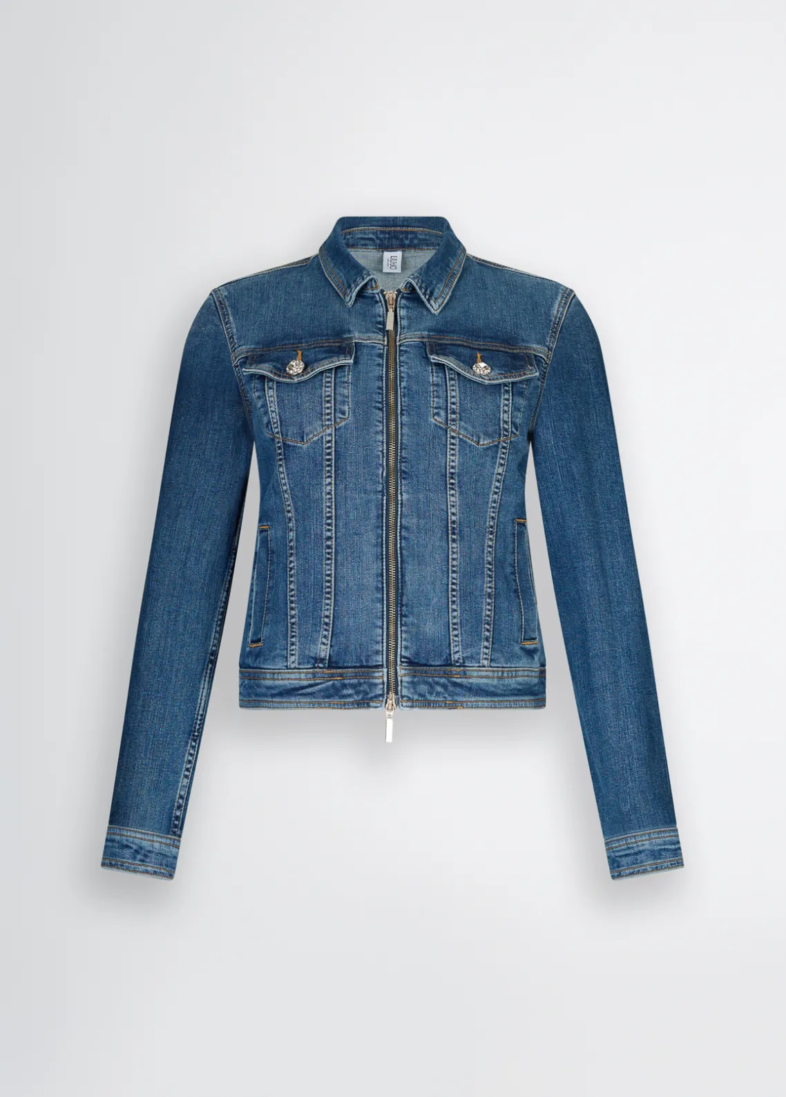 Liu Jo Chaqueta de denim con cremallera-Mujer Abrigos Y Chalecos|Chaquetas
