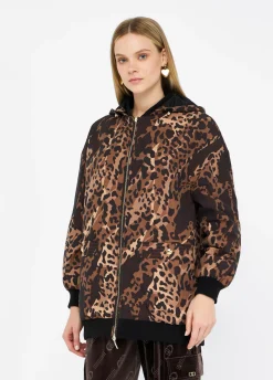 Liu Jo Chaqueta de nailon con estampado animal-Mujer Abrigos Y Chalecos|Ropa Deportiva