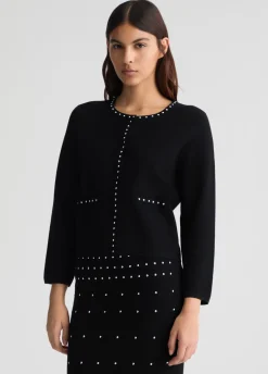 Liu Jo Chaqueta de punto con tachuelas-Mujer Cárdigans Y Jerséis|Chaquetas