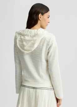 Liu Jo Chaqueta de tejido bouclé con capucha-Mujer Ropa Deportiva|Chaquetas