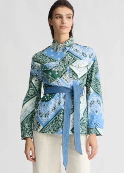 Liu Jo Chaqueta sobrecamisa de algodón estampado-Mujer Chaquetas|Tailleur