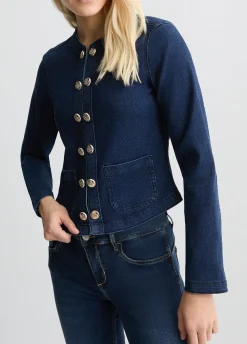 Liu Jo Chaqueta vaquera con cadena decorativa-Mujer Chaquetas