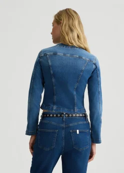 Liu Jo Chaqueta vaquera con cadena decorativa-Mujer Chaquetas