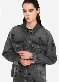 Liu Jo Chaqueta vaquera con strass-Mujer Chaquetas