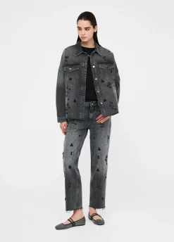 Liu Jo Chaqueta vaquera con strass-Mujer Chaquetas