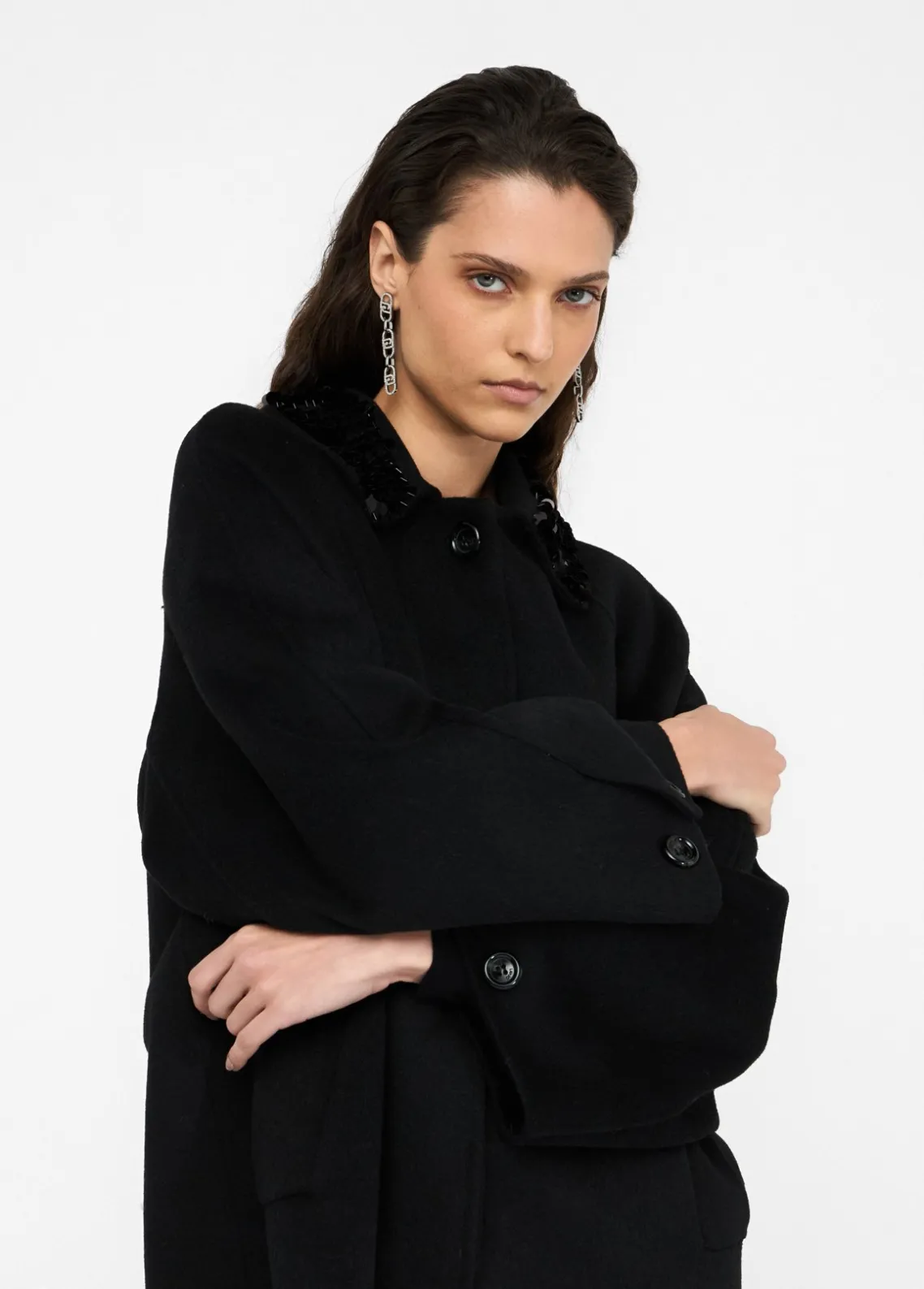 Liu Jo Chaquetón de lana-Mujer Abrigos Y Chalecos