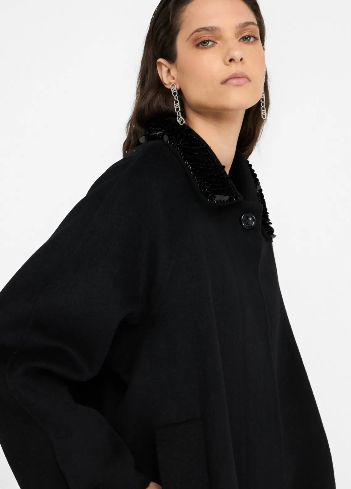 Liu Jo Chaquetón de lana-Mujer Abrigos Y Chalecos