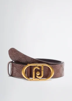 Liu Jo Cinturón de piel con logotipo-Mujer Cinturones