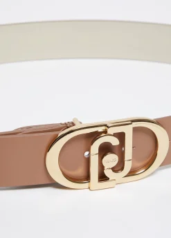 Liu Jo Cinturón de piel con logotipo-Mujer Cinturones