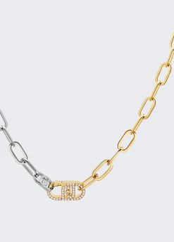 Liu Jo Collar bicolor con logotipo-Mujer Joyas