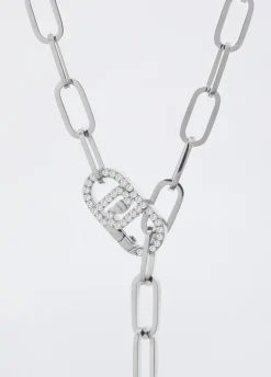 Liu Jo Collar con monograma con brillantitos-Mujer Joyas