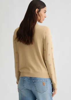 Liu Jo Cárdigan con logotipo y strass-Mujer Cárdigans Y Jerséis