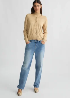 Liu Jo Cárdigan con logotipo y strass-Mujer Cárdigans Y Jerséis