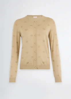 Liu Jo Cárdigan con logotipo y strass-Mujer Cárdigans Y Jerséis