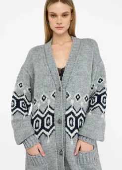 Liu Jo Cárdigan de jacquard de alpaca y lana-Mujer Cárdigans Y Jerséis
